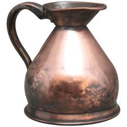 19th Century half gallon copper measuring jug