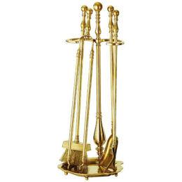 Santa croce brass fireplace tool set