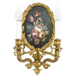 Palmira two lights sconce with hand painted decors