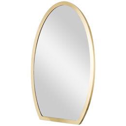 Medium oval brass mirror