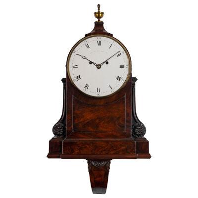 ANTIQUE GEORGE III MAHOGANY ARCHITECTURAL CLOCK BY JOHN GRANT OF LONDON