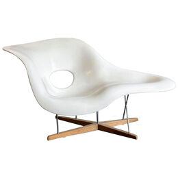 Vintage Eames Vitra La Chaise Chair, Original, Fiberglass First Generation, 1992