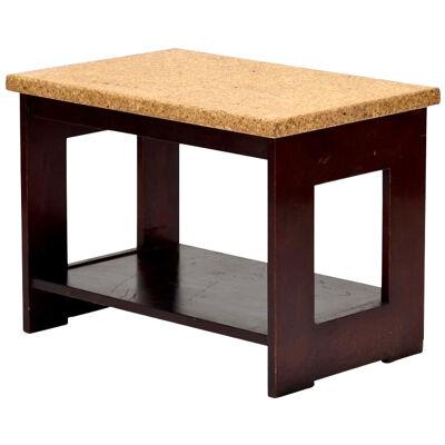 Paul T. Frankl Cork and Mahogany Occasional Table, Model 5026, 1948, USA