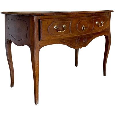 Italian Mid-18th Century Walnut Console Table with Drawer