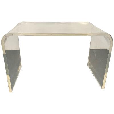 Mid-Century Modern Lucite Waterfall Console / Writing Table or Desk