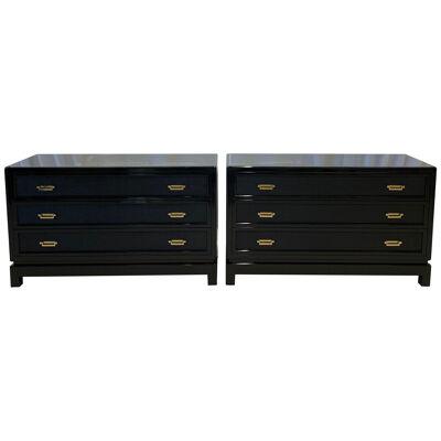 Pair of Mid-Century Modern Cabinets, Chests, Nightstands, Karl Springer Style