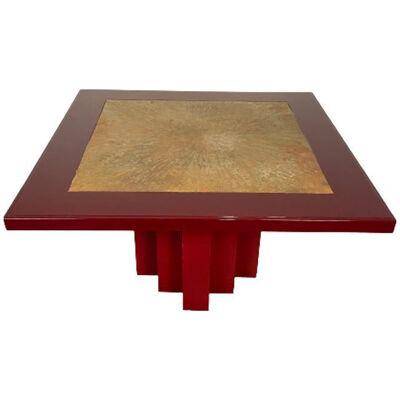 Georges Mathias Belgian Mid-Century Modern Dining, Center Table, Lacquer, Signed