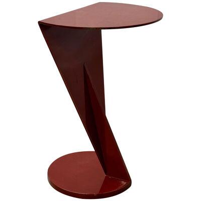 Mid-Century Modern Cubist Steel End / Side Table, Leavitt Weaver, Art Deco Style