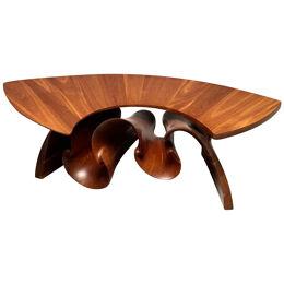 Mid-Cent Modern Sculptural Coffee / Cocktail Table Branded Peter Michael Adams