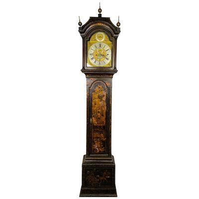 George III Chinoiserie Tall Case Clock, Faux Bois, 18th Century, Tall Case