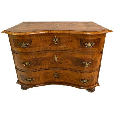 German Baroque Fruit Wood Marquetry Inlaid Cabinet / Commode, Gulc Nachi