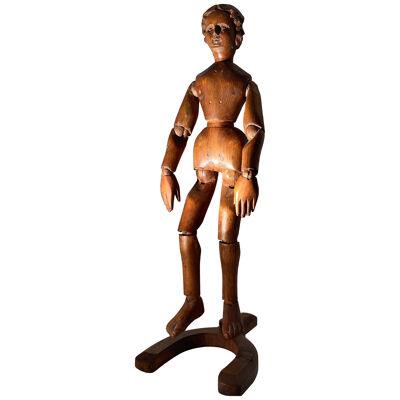 Wooden Lay Figure on stand