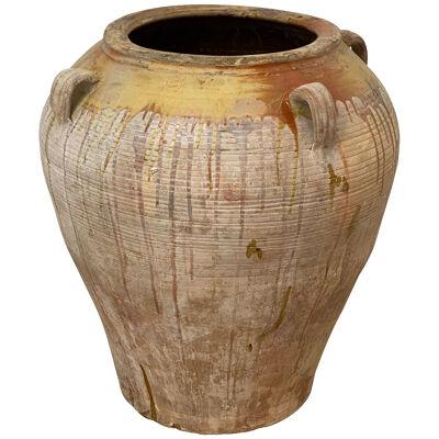 Brutalist, Vintage Spanish Terracotta glazed Vase