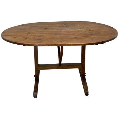 Antique French Oval Vigneron Table