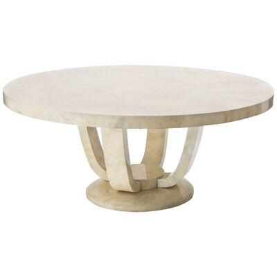Monumental Lacquered Goatskin Dining Table