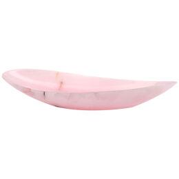  Decorative Pink Onyx Bowl Centerpiece Hand Carved Sculpture Marble Vase Italy