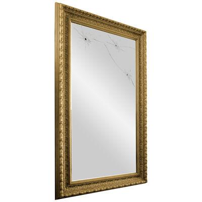  Wall Floor Mirror Full-Length Gold Classic Frame Rectangular Made in Italy