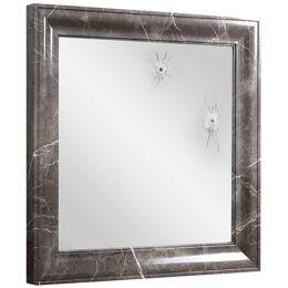 Wall or Console Decorative Mirror Square Frame in Grey Marble Made in Italy