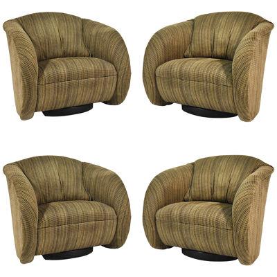 Swivel Lounge Chairs in the Manner of Kagan