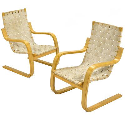 Alvar Aalto Model 406 Lounge Chairs
