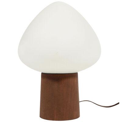 Laurel Mushroom Table Lamp with Walnut Base