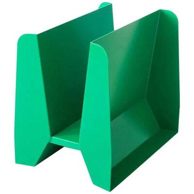 Adolfo Abejon Contemporary 'Adler' Green Metal Sculptural Magazine Rack