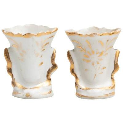 Set of Two Small Late 19th Century Spanish Serves Style Vases