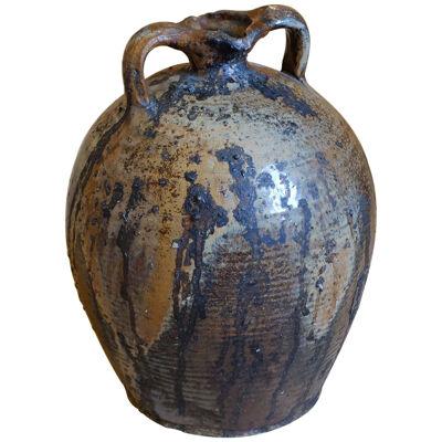 19th C French clay jar