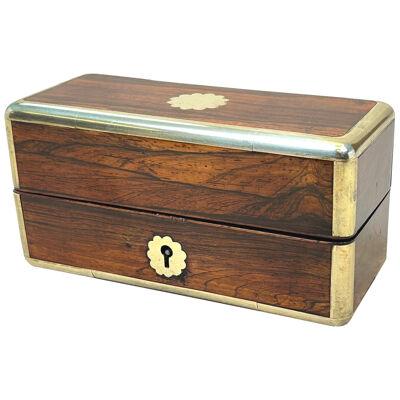19th Century Rosewood & Brass Scent Box
