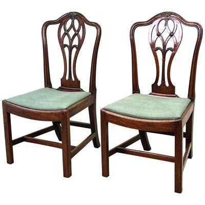 Georgian 18th Century Pair Of Side Chairs