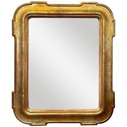 French Transitional Gilt mirror