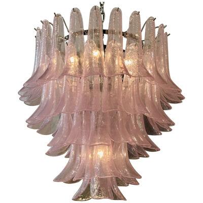 Murano Saddle Waterfall Chandelier in Pink