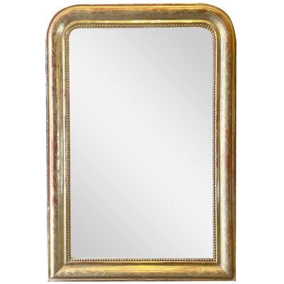 19th Century Gold Louis Philippe Mirror with Floral Pattern
