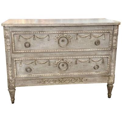 Vintage French Louis XVI Style Painted Commode