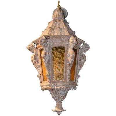 19th Century Italian Carved Lantern