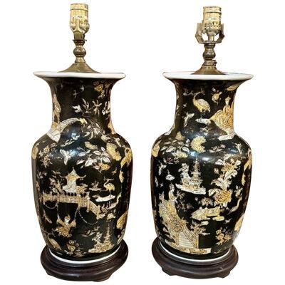 Pair of Chinoiserie Lamps
