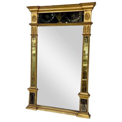 Empire Giltwood and Eglomise' Mirror