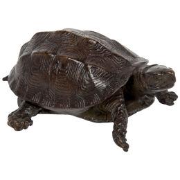 Japanese okimono bronze turtle 