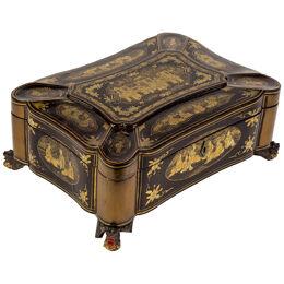 Chinese Canton lacquer chest 