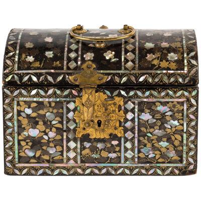 Japanese lacquered namban chest