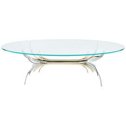 Maria Pergay steel and brass dining table Gerbe 1970