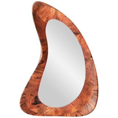 Unique Handmade Walnut Portal Mirror by Maxime Goléo