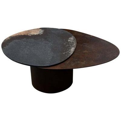 Unique Kon Pac Low Table, Daté Kan Stone Sculptural Design by Okurayama