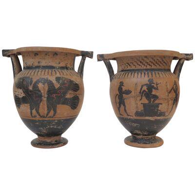 A Pair of Greek Classical Style Column-Kraters