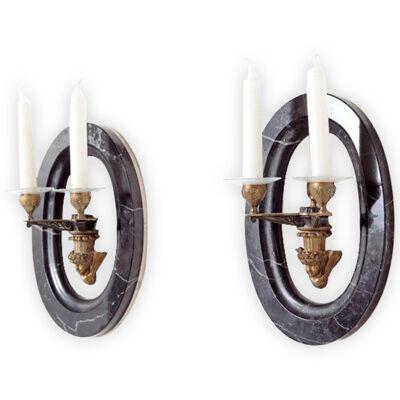 Pair of Neoclassic Style Two candleholders Sconces