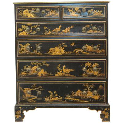 Georgian-Style Japanned Chest of Drawers