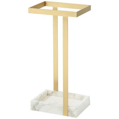 Brass and Marble Umbrella Stand by James Devlin
