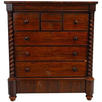 AF4-214: EARLY 19TH C NEW YORK LATE CLASSICAL MAHOGANY DRESSER