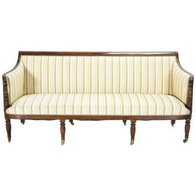 AF2-243: EARLY 19TH CENTURY MASSACHUSETTS FEDERAL PERIOD MAHOGANY SOFA