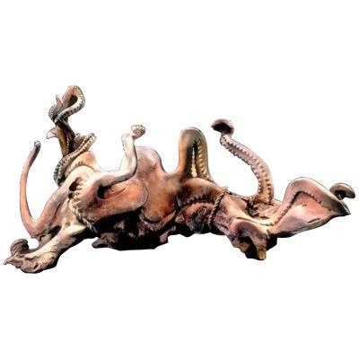 Giant Octopus one piece wood Sculpture